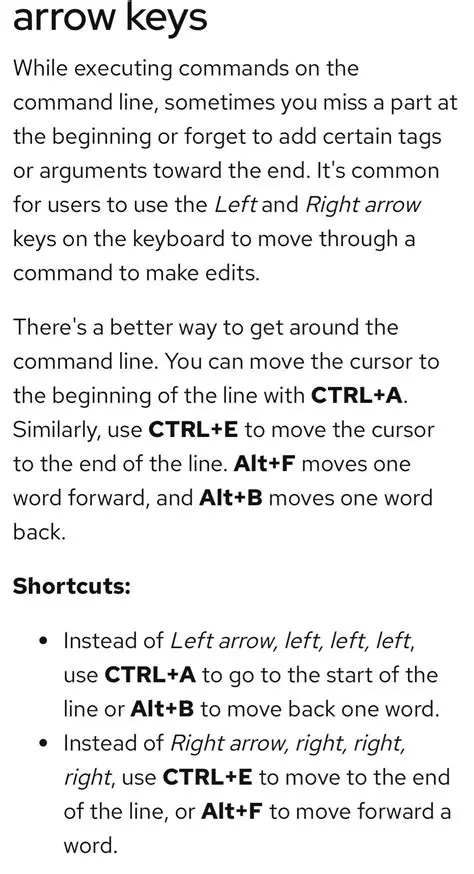 Left and right cursor keys