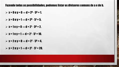Listar os Divisores Comuns