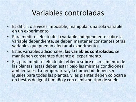 Mantener Constantes las Variables Intervinientes