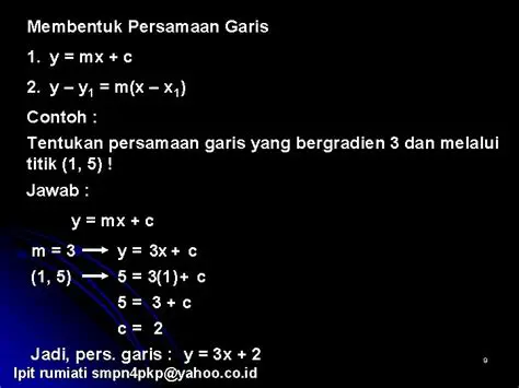Membentuk Persamaan Garis ke Bentuk Standar