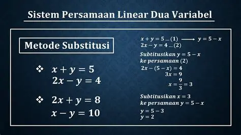 Mengatasi Sistem Persamaan Linier dengan Metode Substitusi