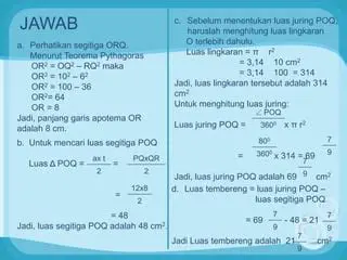 Menghitung Luas Juring POQ