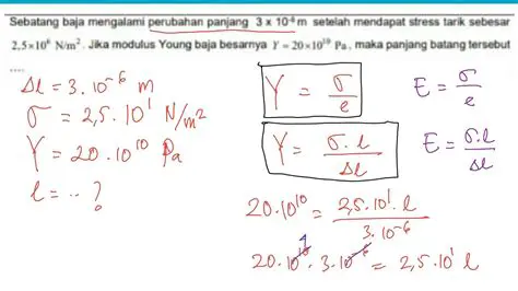 Menghitung Perubahan Panjang Batang Baja