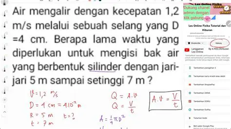 Menghitung Waktu Mengisi Bejana dengan Debit Air