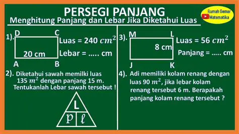 Mengidentifikasi Ukuran Lebar Persegi Panjang