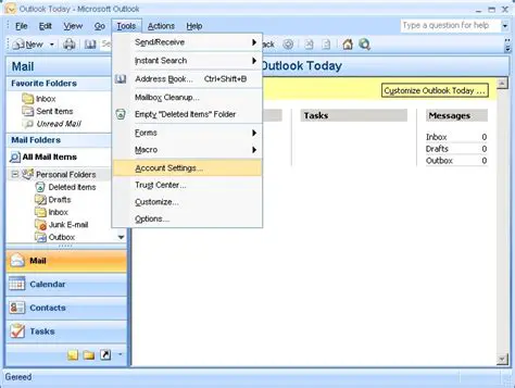 Microsoft Outlook 2003 Bar Control