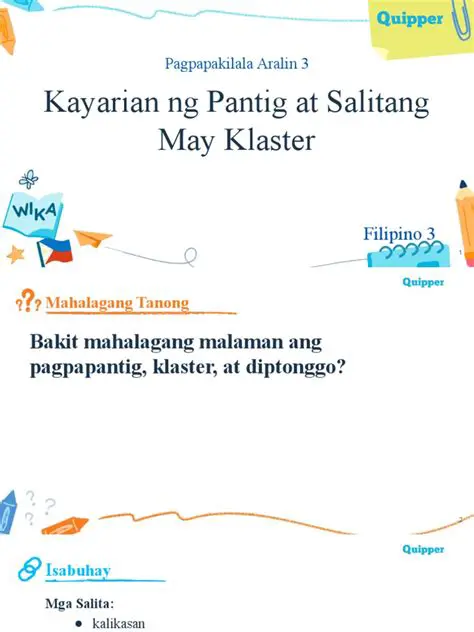 Nakasulat ng 5 Pungusap Gamit ang mga Salitang May Klaster