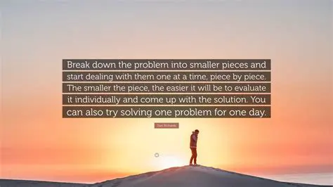 Not breaking down the problem into smaller parts