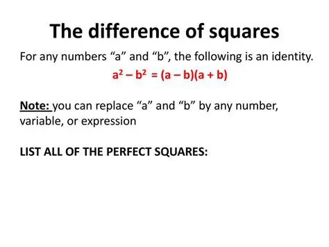 Not looking for a difference of squares