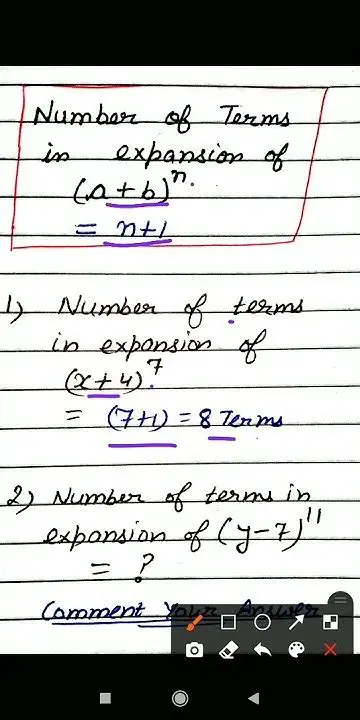 Number of Terms in the Expansion