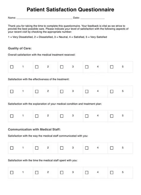 Patient Satisfaction Questionnaire