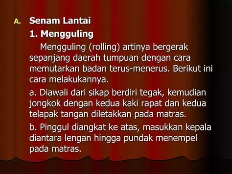 Pengenalan Senam Lantai Guling Depan
