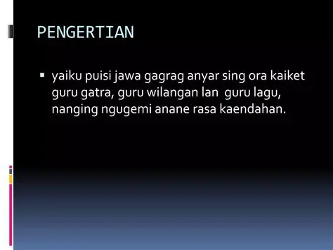 Pengertian Larik dalam Geguritan