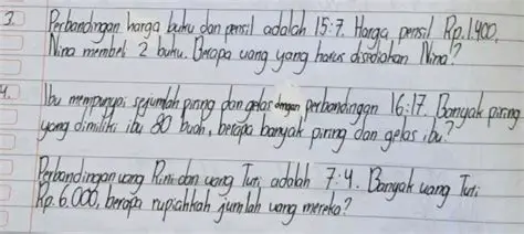 Perbandingan Harga Buku dan Pensil
