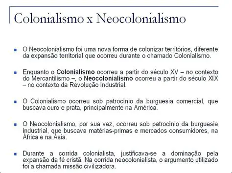 Perguntas e Respostas sobre Colonialismo e Neocolonialismo