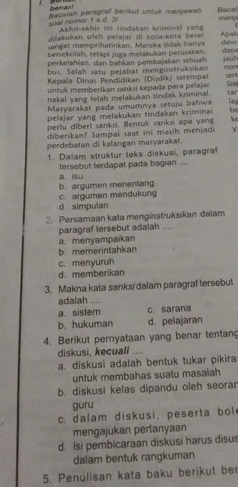 Persamaan Kata Menginstruksikan