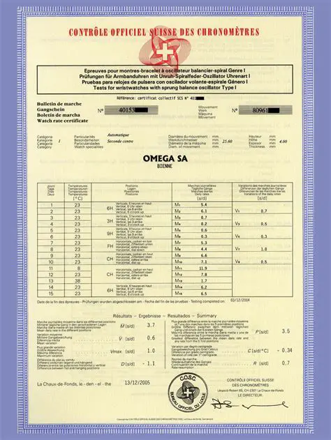 Place the COSC Certificate