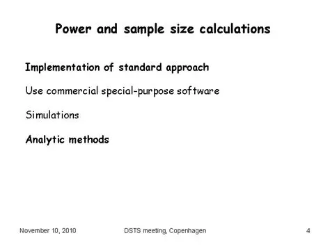 Power and Sample Size Calculations