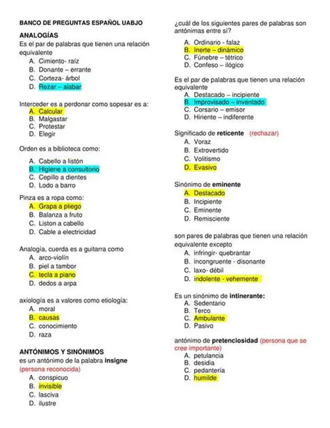 Preguntas y respuestas sobre algebra