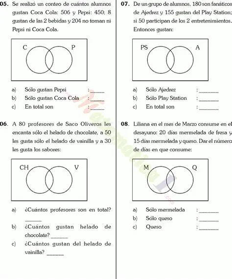 Preguntas y Respuestas sobre Conjuntos y Operaciones