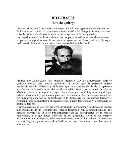 Preguntas y Respuestas sobre la Obra de Horacio Quiroga