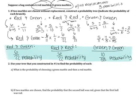 Probability of Choosing a Green Marble and Then a Red Marble
