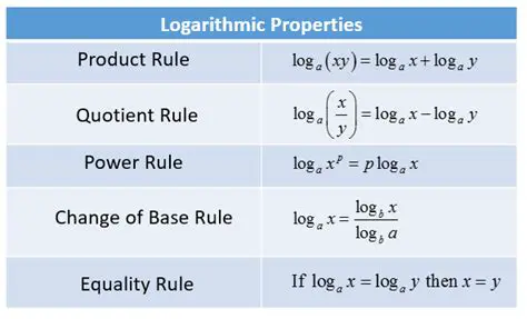 Properties of Logarithmic Expressions