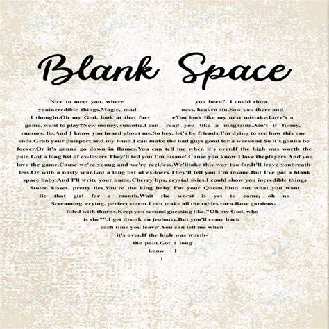 Properties of the Blank Space