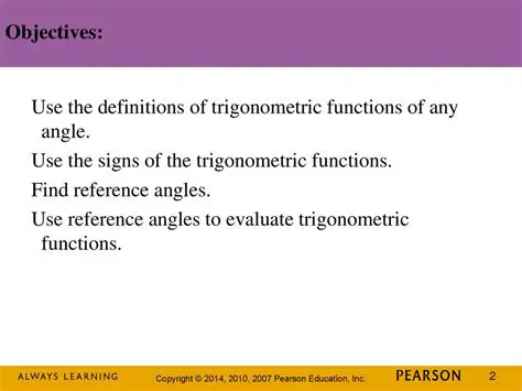 Recalling Trigonometric Definitions