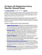 Recognizing the Signs of Plagiarism