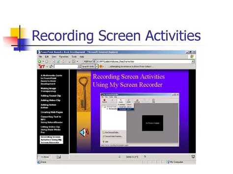 Recording Screen Activities