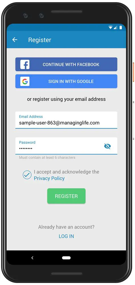 Registration and Account Setup
