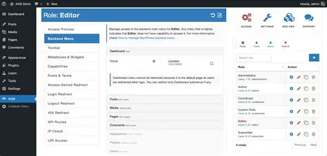 Restrict access to menu items