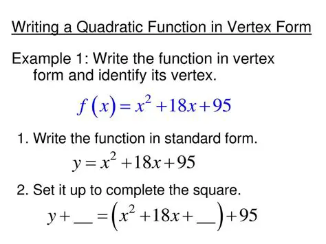 Rewrite the expression in vertex form