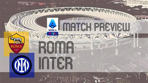 Roma vs. Inter: A Showdown in Serie A History and Rivalry