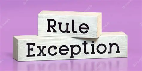Rule Conditions and Exceptions