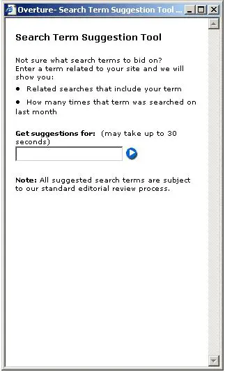Search Term Suggestion tool