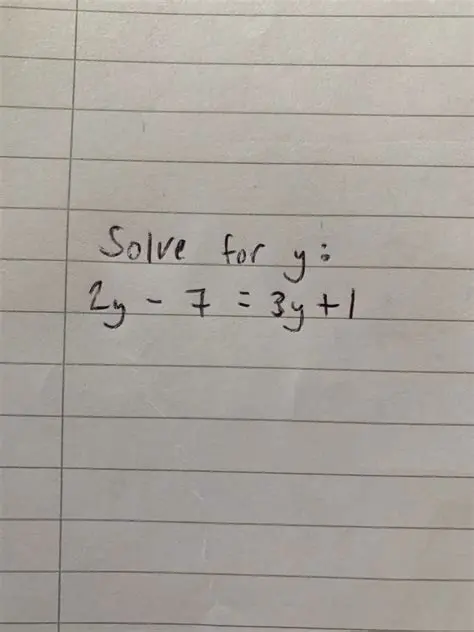 Solving for y in the Equation