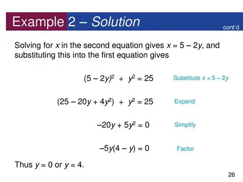 Substituting the Second Equation into the First Equation