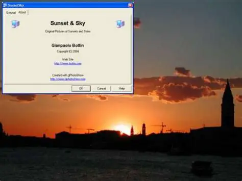 Sunset and Sky Screen Saver