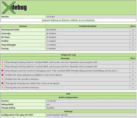 Support for Xdebug Compatible Profiling Tools