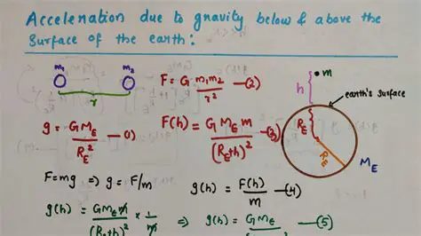 The Acceleration of Gravity Formula
