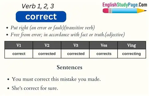 The Correct Verb Conjugation