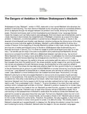 The Dangers of Blind Ambition