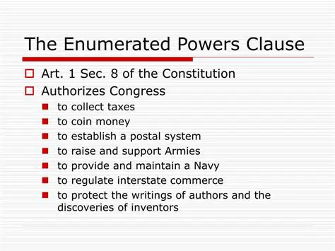 The Enumerated Powers Clause