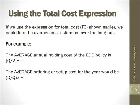 The Expression for Total Cost