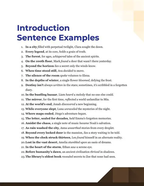 The Importance of a Strong Introductory Sentence
