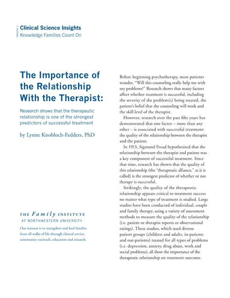The Importance of the Relationship