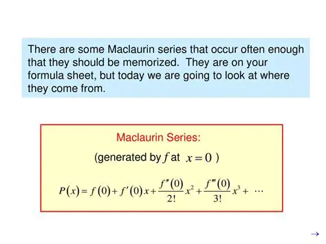 The Maclaurin Series Formula