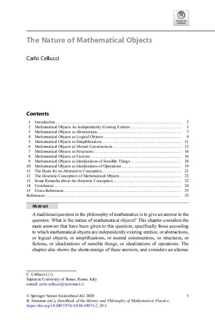 The Nature of Mathematical Objects